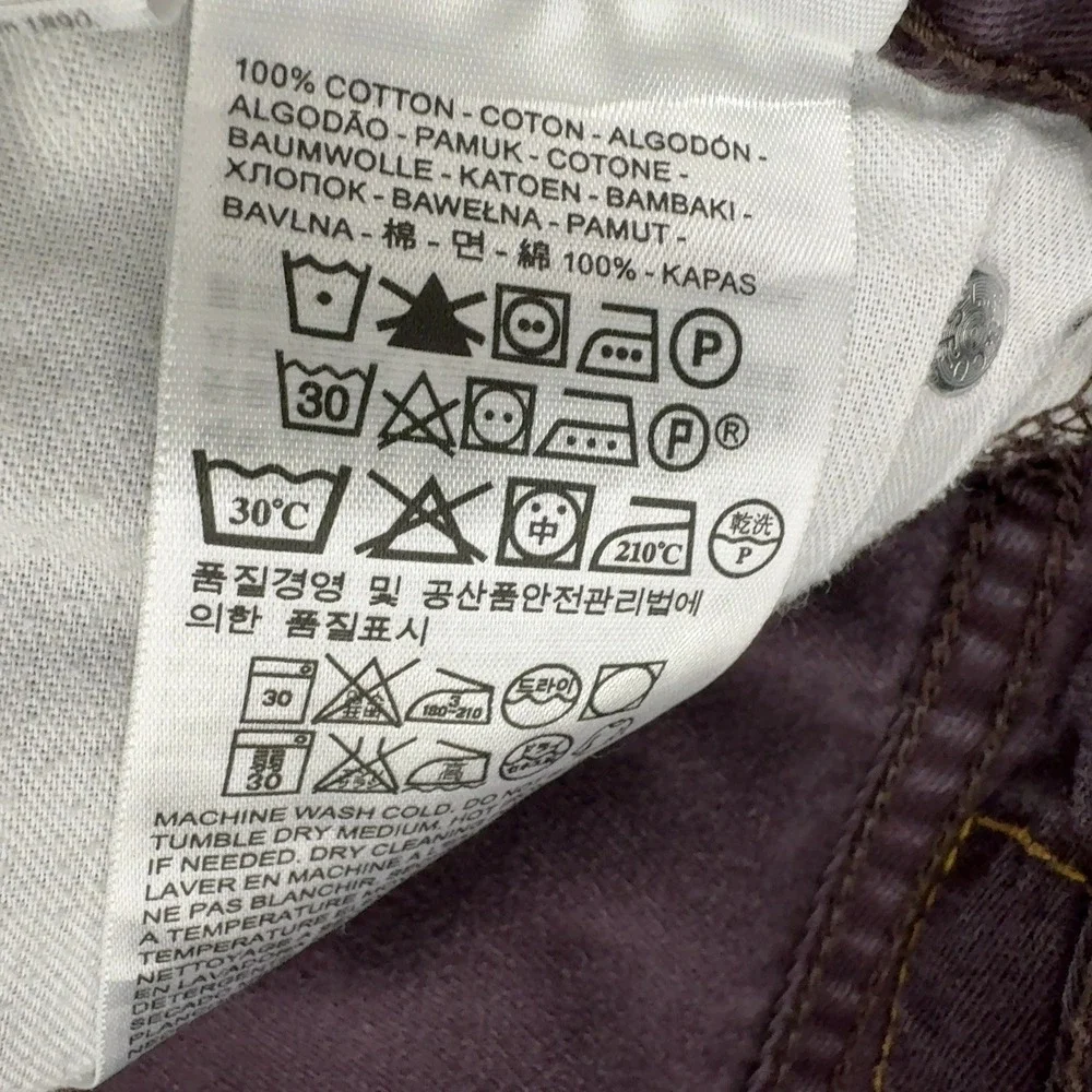 Levis 508 Jeans Mens 32x32 Purple Cotton Corduroy Tapered Casual Streetwear
